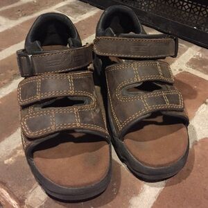 Men's Brown Leather Adjustable Strap Sandals